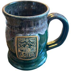 Deneen Pottery for Bones Coffee Company Stoneware Mug Cup Tankard Handthrown